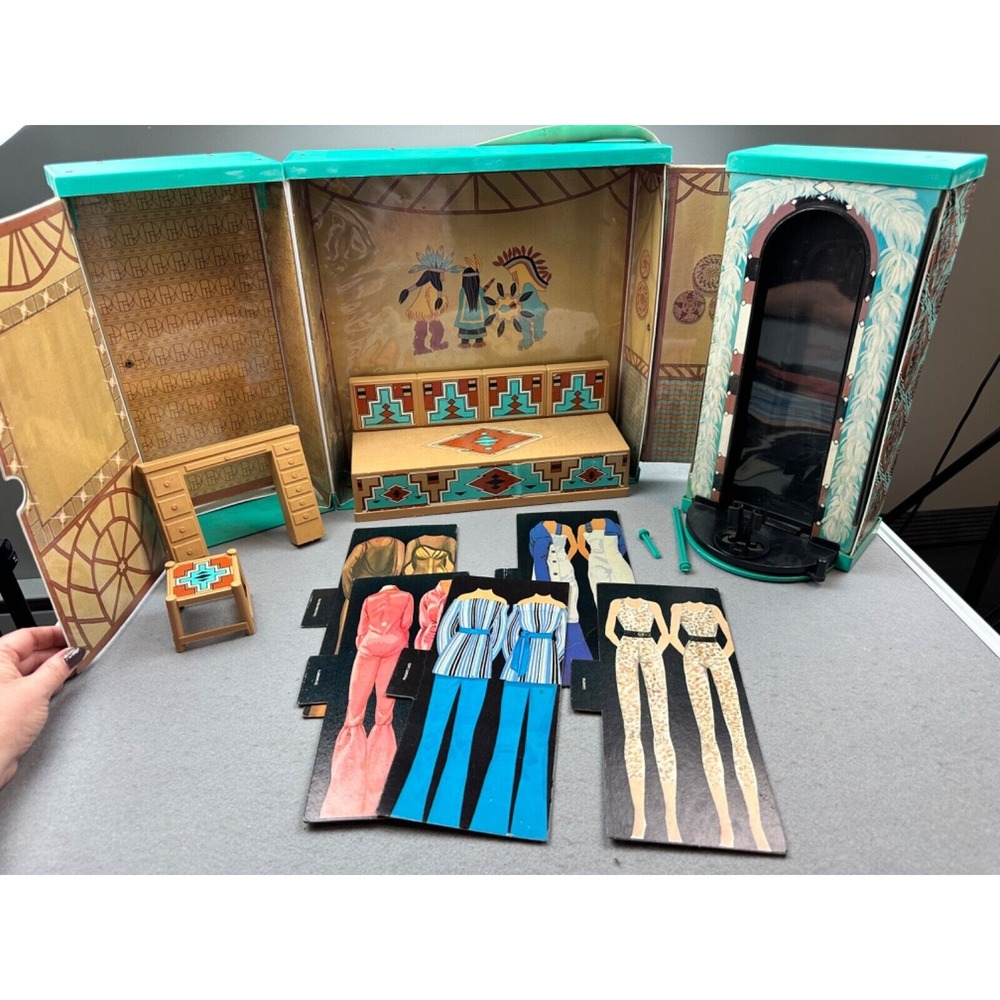 Vintage 1976 Cher's Dressing Room Playset with Magic Mirror Clothes Panels Sonny